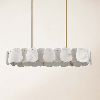 Moira Alabaster Oval Chandelier 43"W