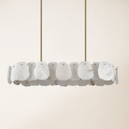 Moira Alabaster Oval Chandelier 43"W