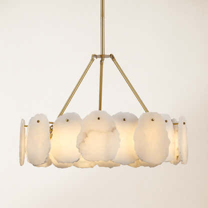 Moira Alabaster Round Chandelier 24"D