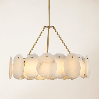 Moira Alabaster Round Chandelier 24"D