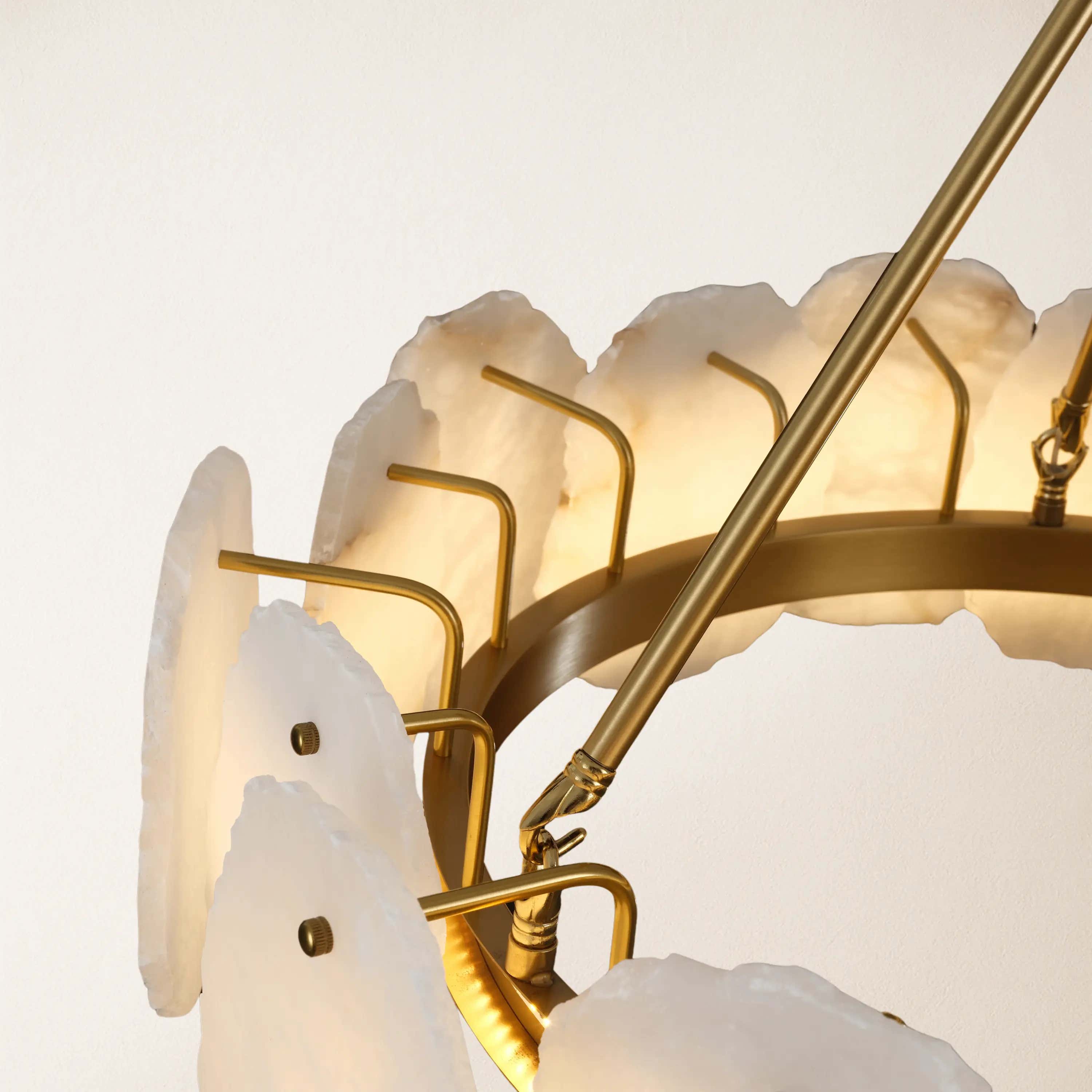 Moira Alabaster Round Chandelier 24"D