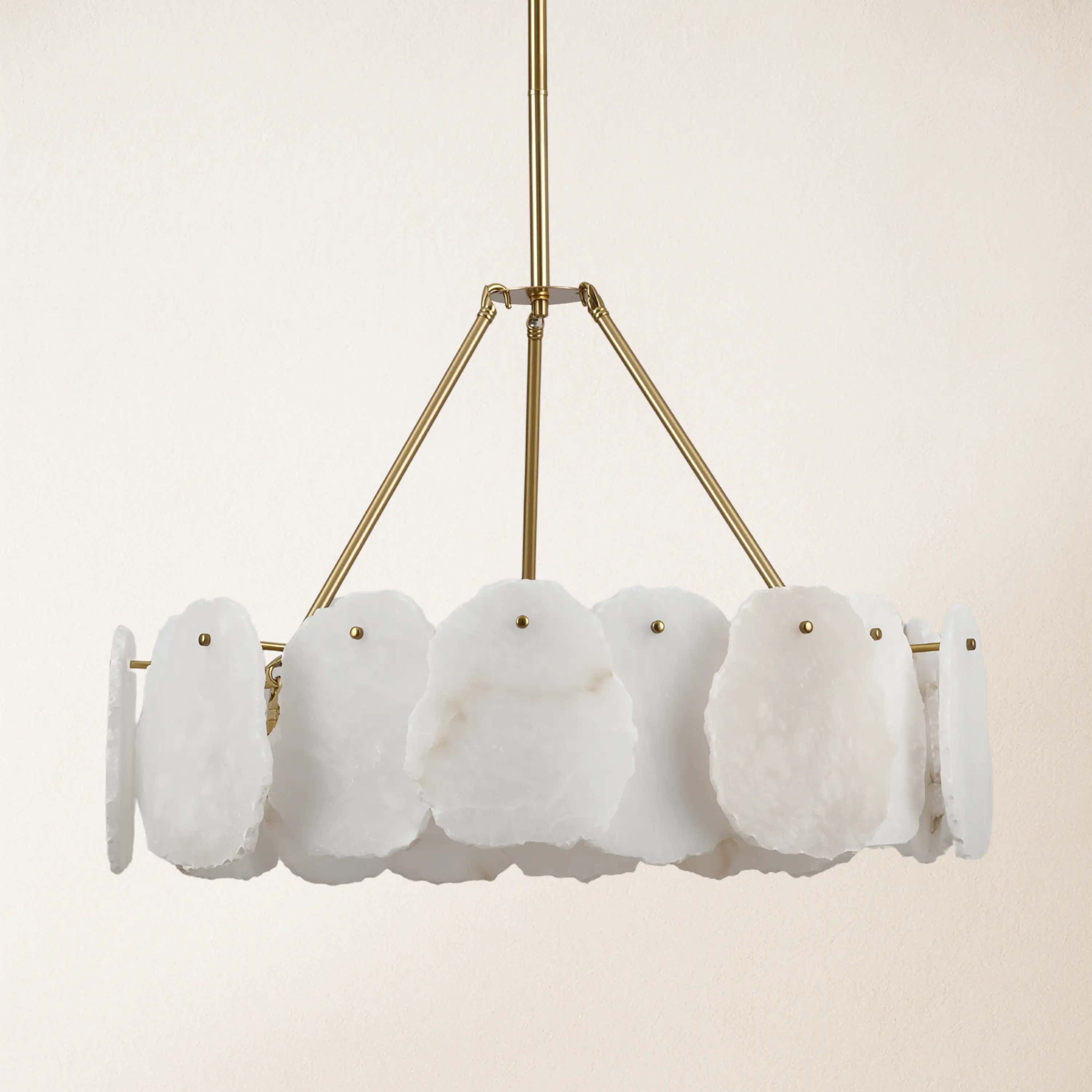 Moira Alabaster Round Chandelier 24"D