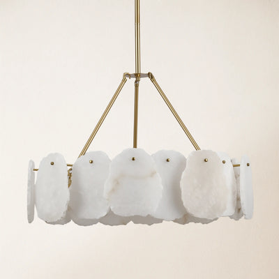 Moira Alabaster Round Chandelier 24"D