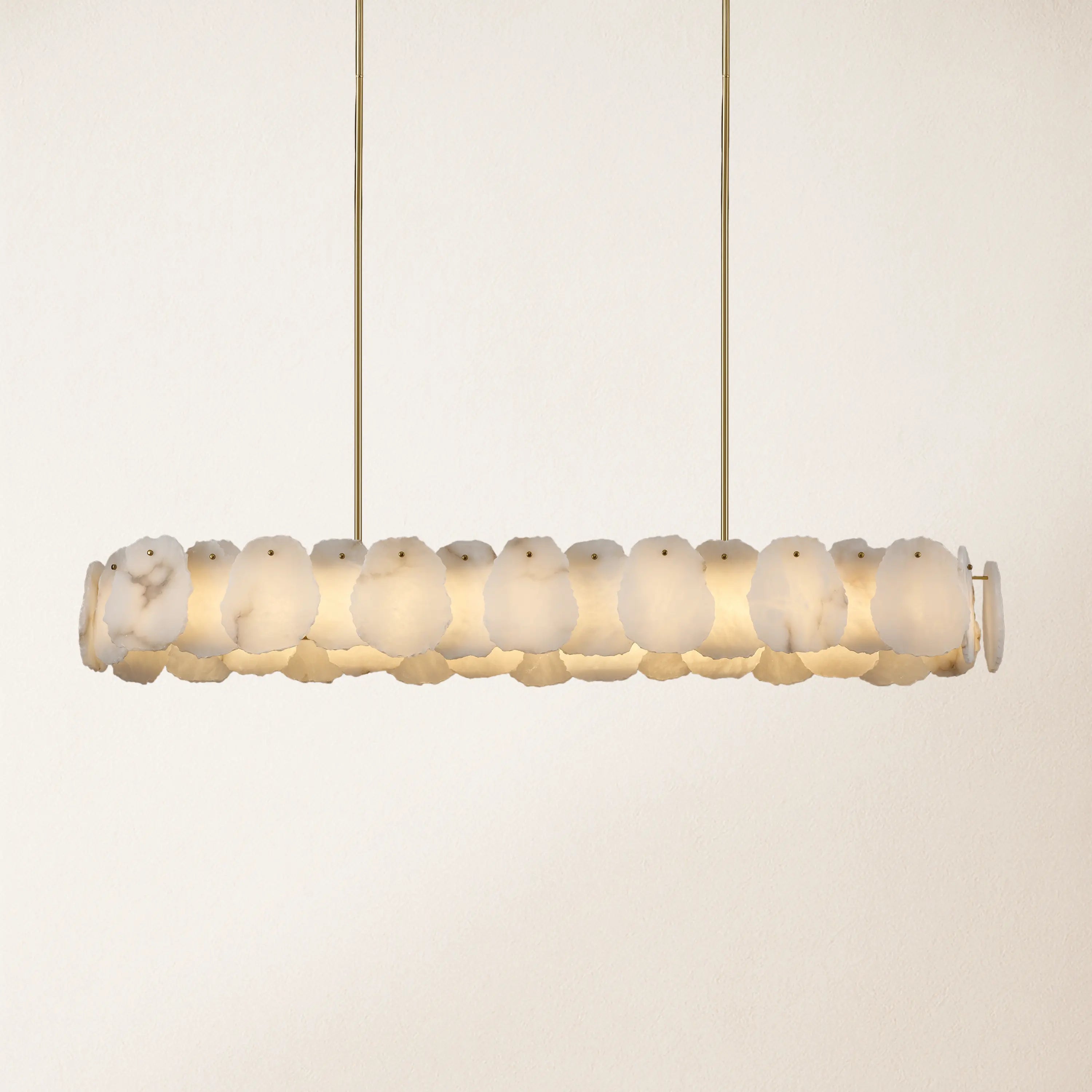 Moira Alabaster Oval Chandelier 58"W