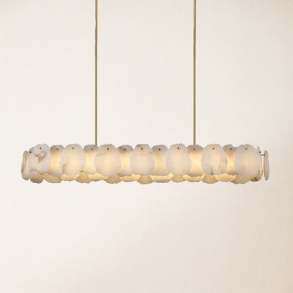 Moira Alabaster Oval Chandelier 58"W