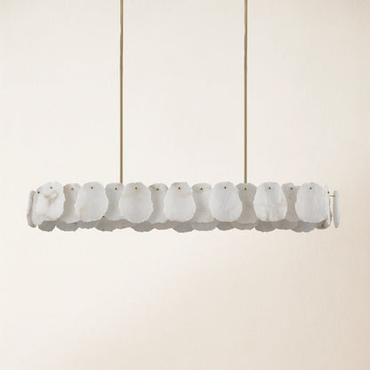 Moira Alabaster Oval Chandelier 58"W