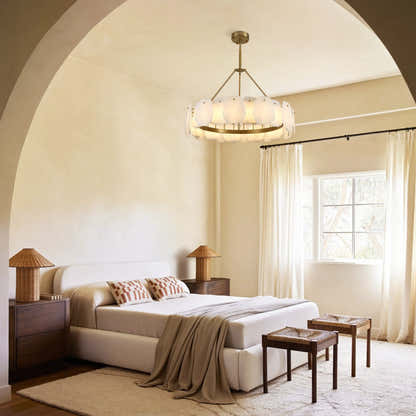 Moira Alabaster Round Chandelier 32"D