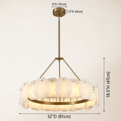 Moira Alabaster Round Chandelier 32"D