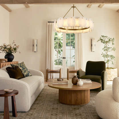 Moira Alabaster Round Chandelier 32"D