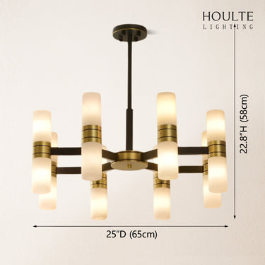 Moral Alabaster Round chandelier 25"D