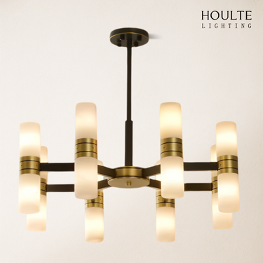 Moral Alabaster Round chandelier 25"D