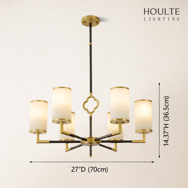 Moral Multi-layer Branda Alabaster Round chandelier 27"D