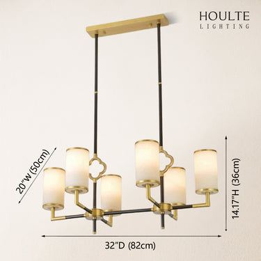 Moral Multi-layer Branda Alabaster Round chandelier 32"L