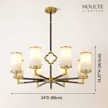 Moral Multi-layer Branda Alabaster Round chandelier 34"D