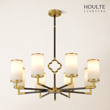 Moral Multi-layer Branda Alabaster Round chandelier 34"D
