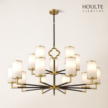 Moral Multi-layer Branda Alabaster Round chandelier 41"D
