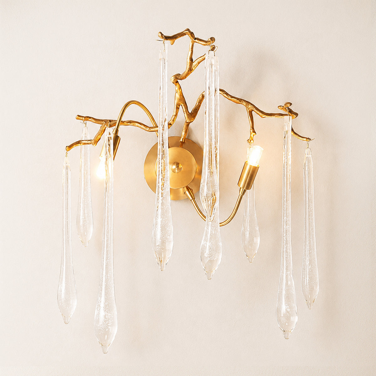 Nivalia Crystal Branch Wall Sconce