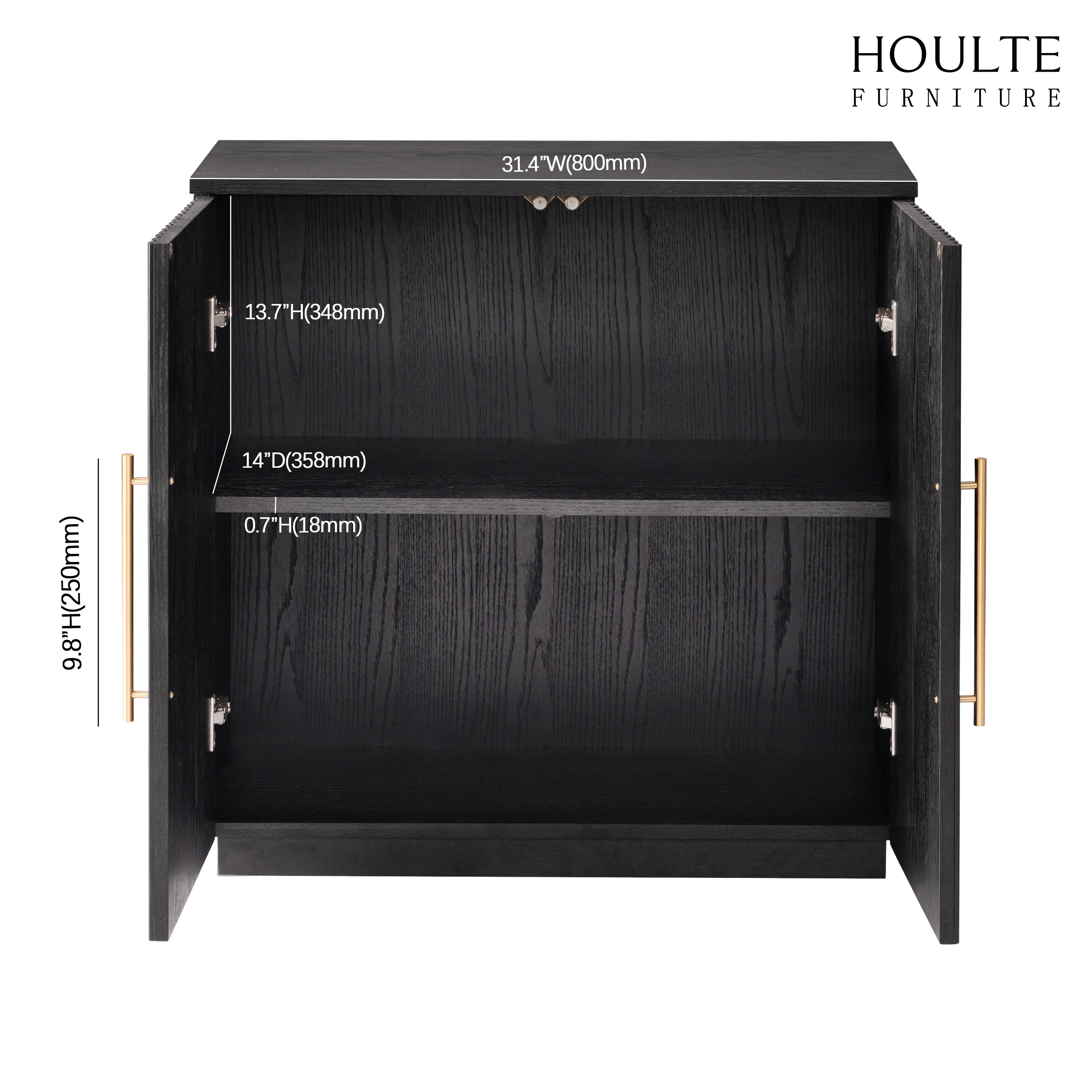 Holt 94.5″ Oak Media Console(Set of 3)