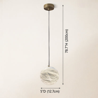 Nami Alabaster Global Ball Pendant Light 5"D
