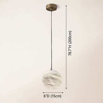 Nami Alabaster Global Ball Pendant Light 6"D