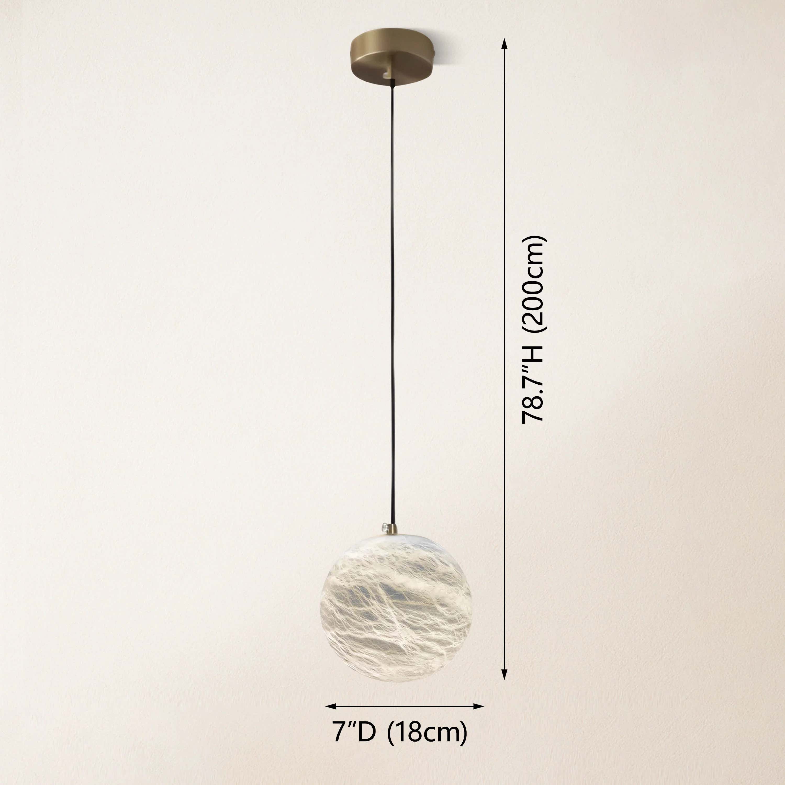 Nami Alabaster Global Ball Pendant Light 7"D