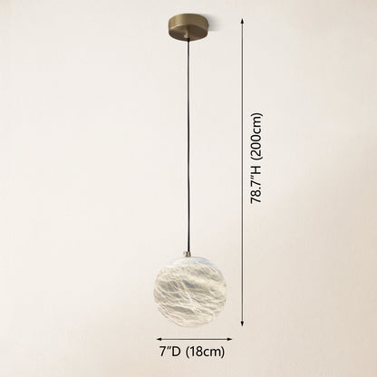Nami Alabaster Global Ball Pendant Light 5"D