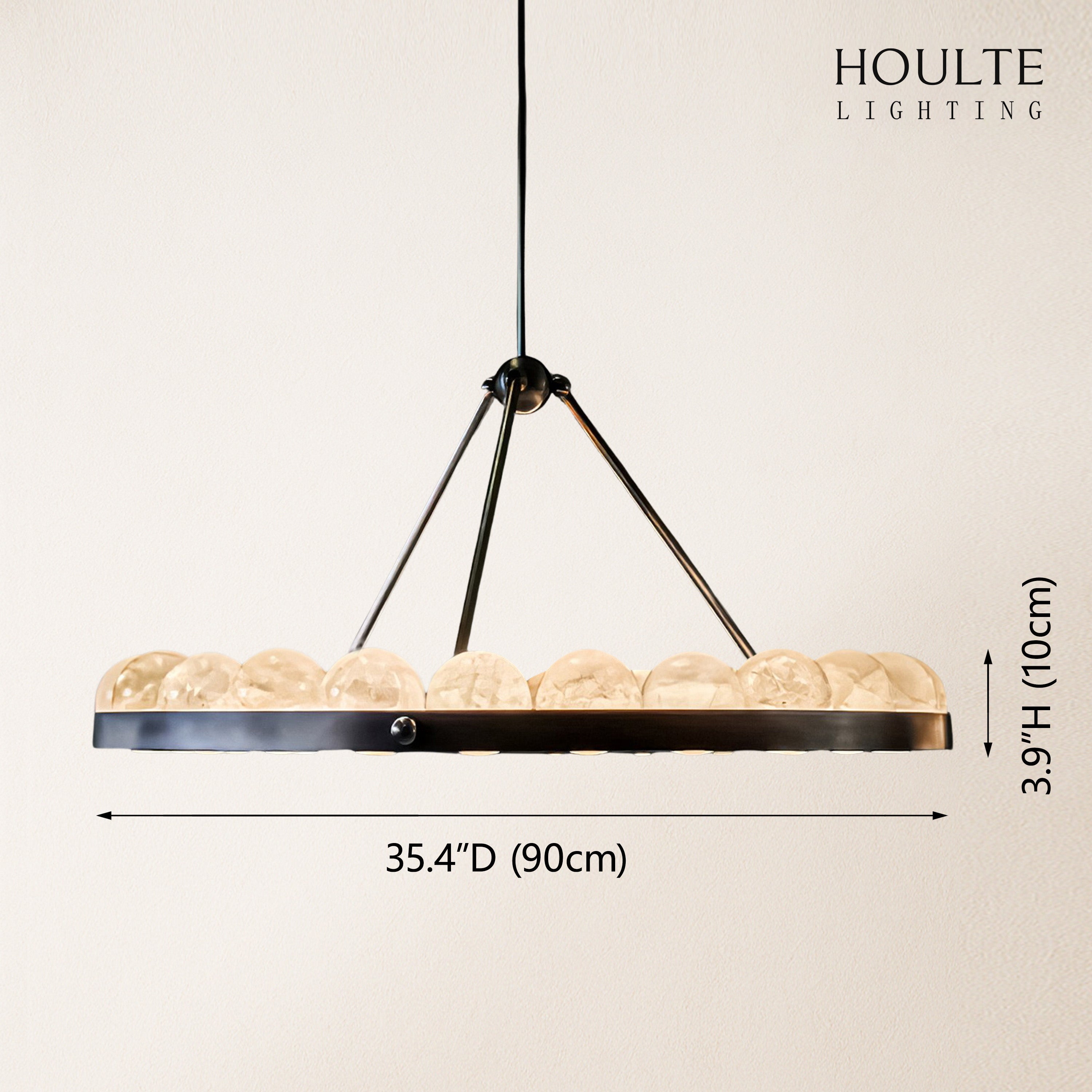 Nami Alabaster Global Suter Chandelier 35"D