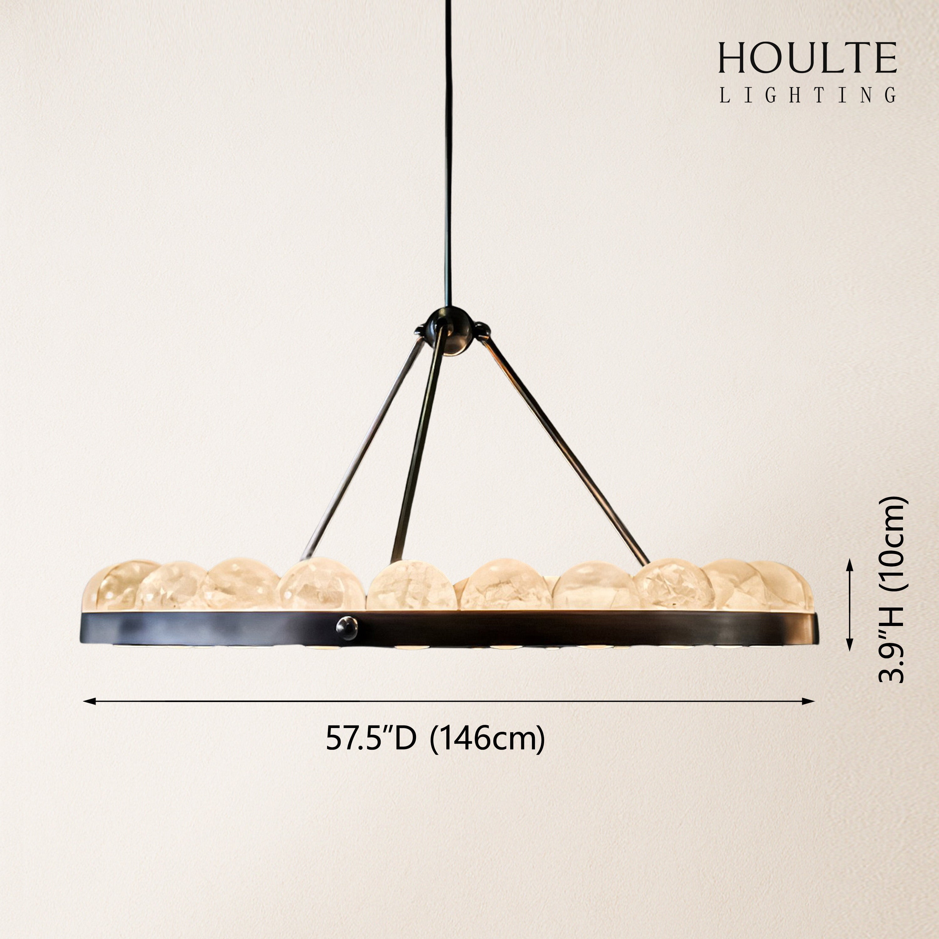 Nami Alabaster Global Suter Chandelier 57"D