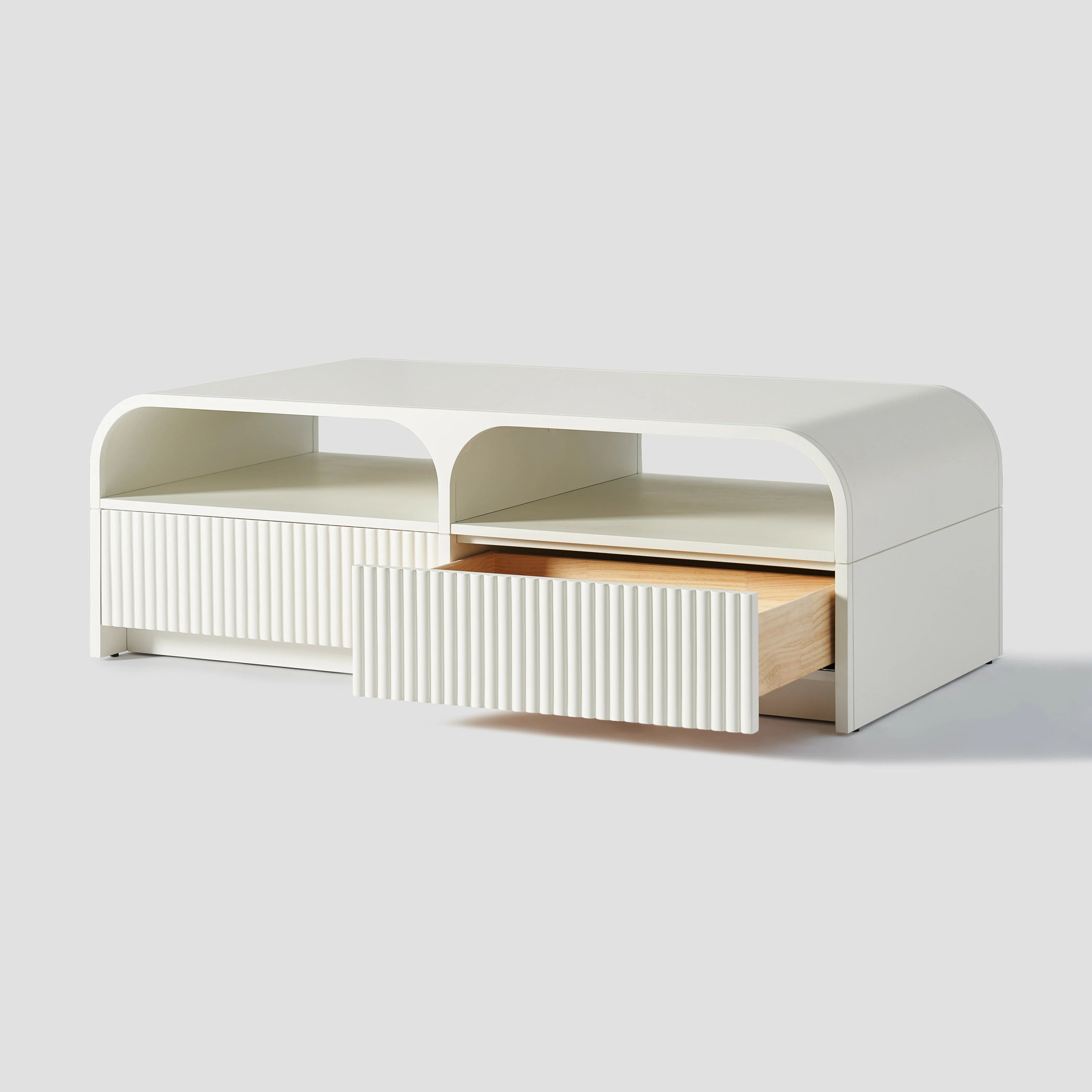 Naru Media Console and Coffee Table Set