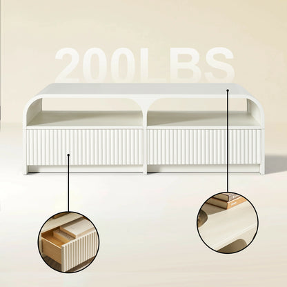 Naru Media Console and Coffee Table Set