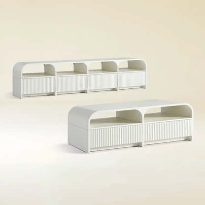 Naru Media Console and Coffee Table Set
