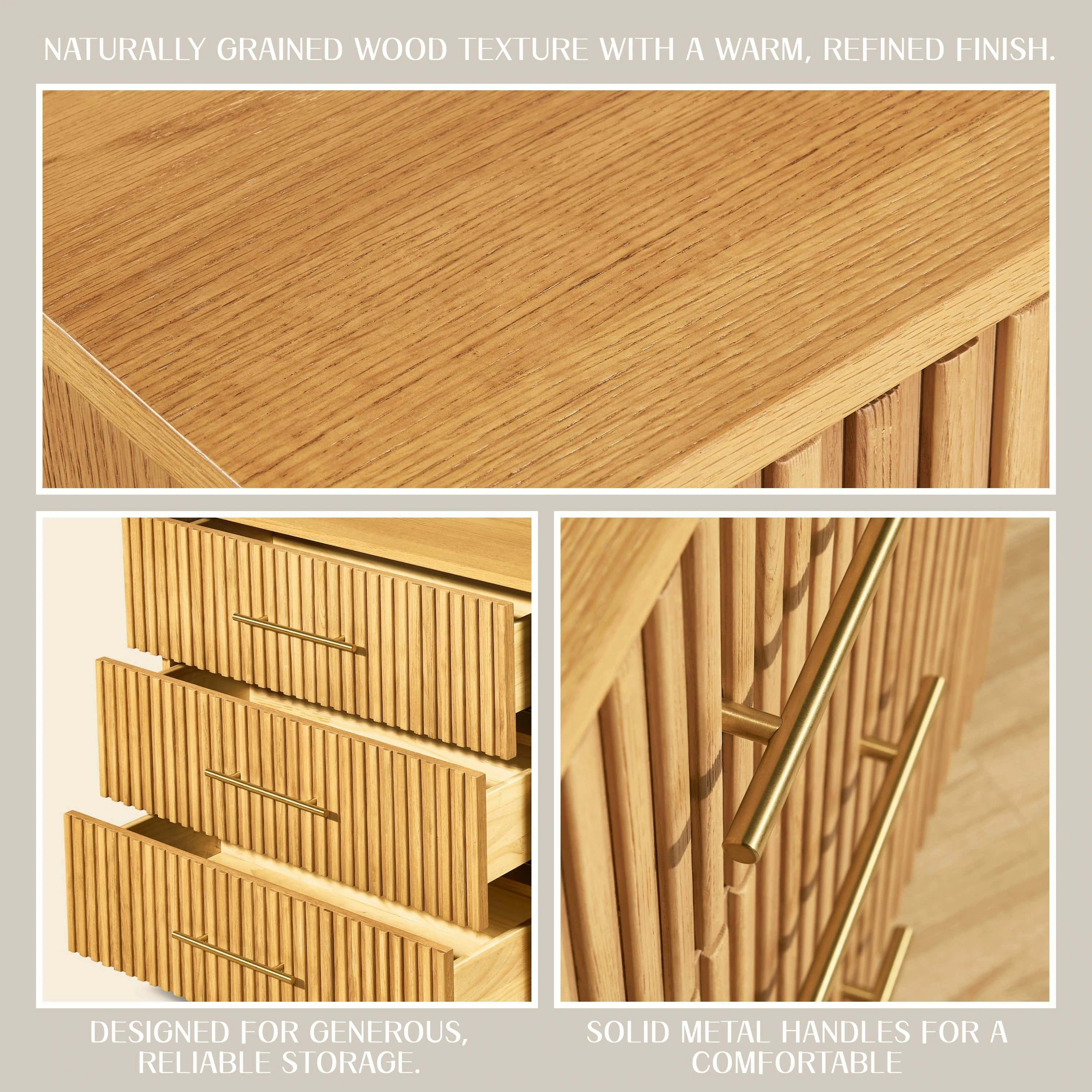 Holt Oak Modular Media Console (Set of 3)