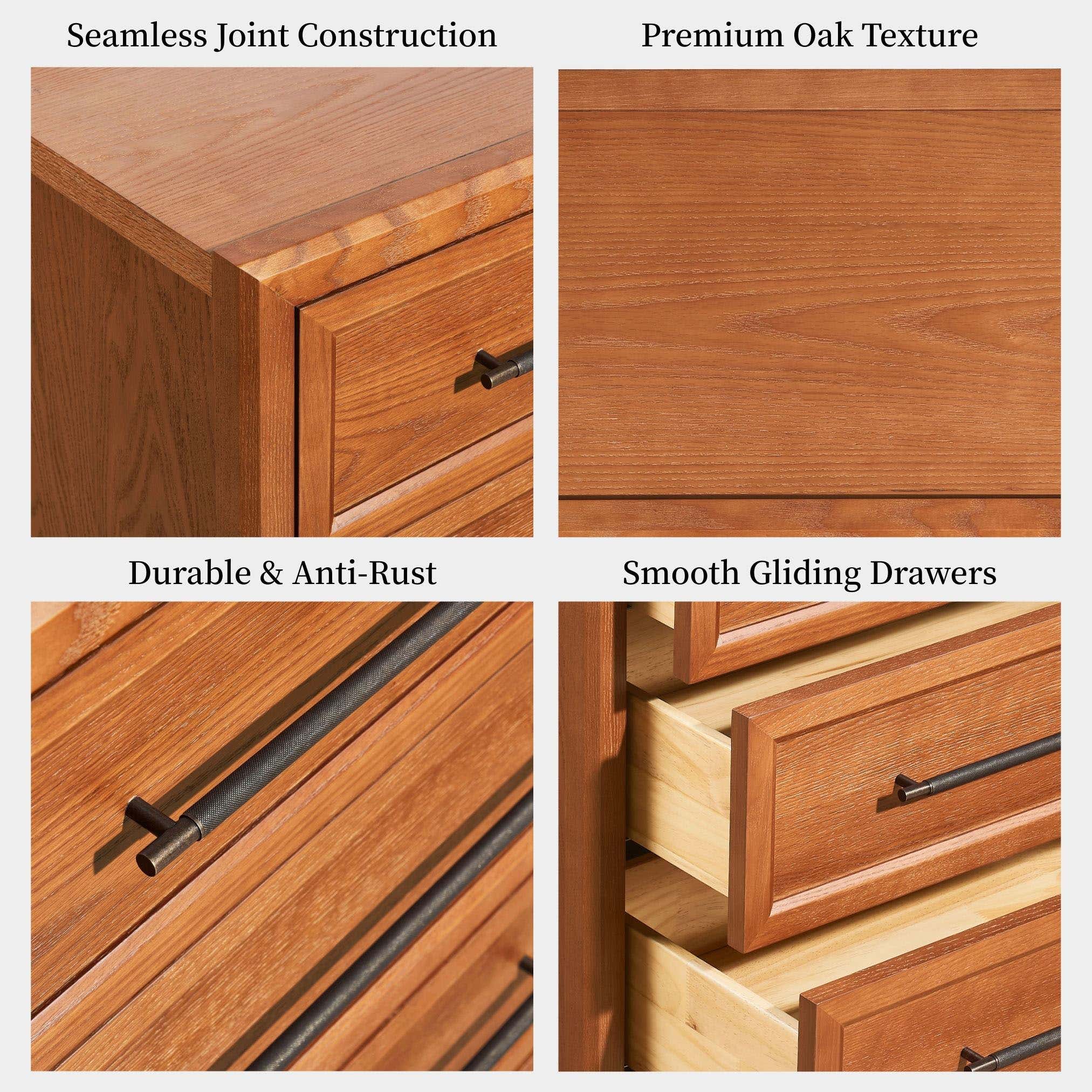 Alvar 32″ Oak 3-Drawer Chest