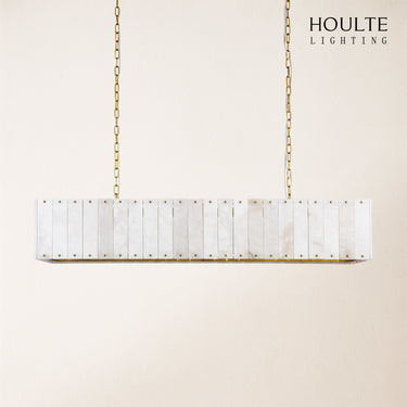 Nivislight Alabaster Rectangular Chandelier 55"
