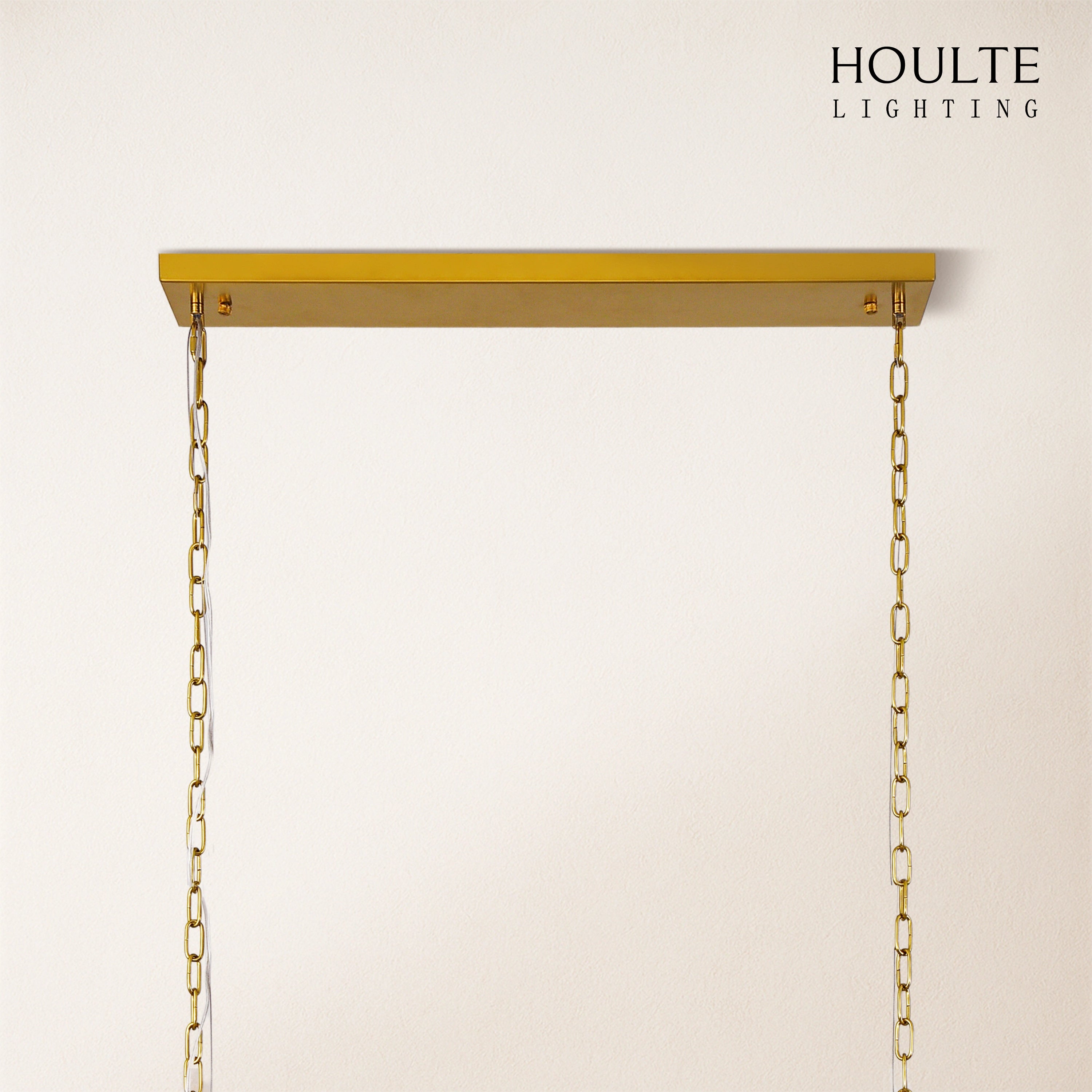 Nivislight Alabaster Rectangular Chandelier 55"