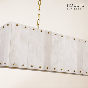Nivislight Alabaster Rectangular Chandelier 55"