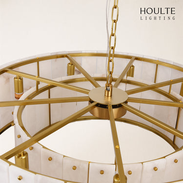 Nivislight Alabaster Round Chandelier 32"