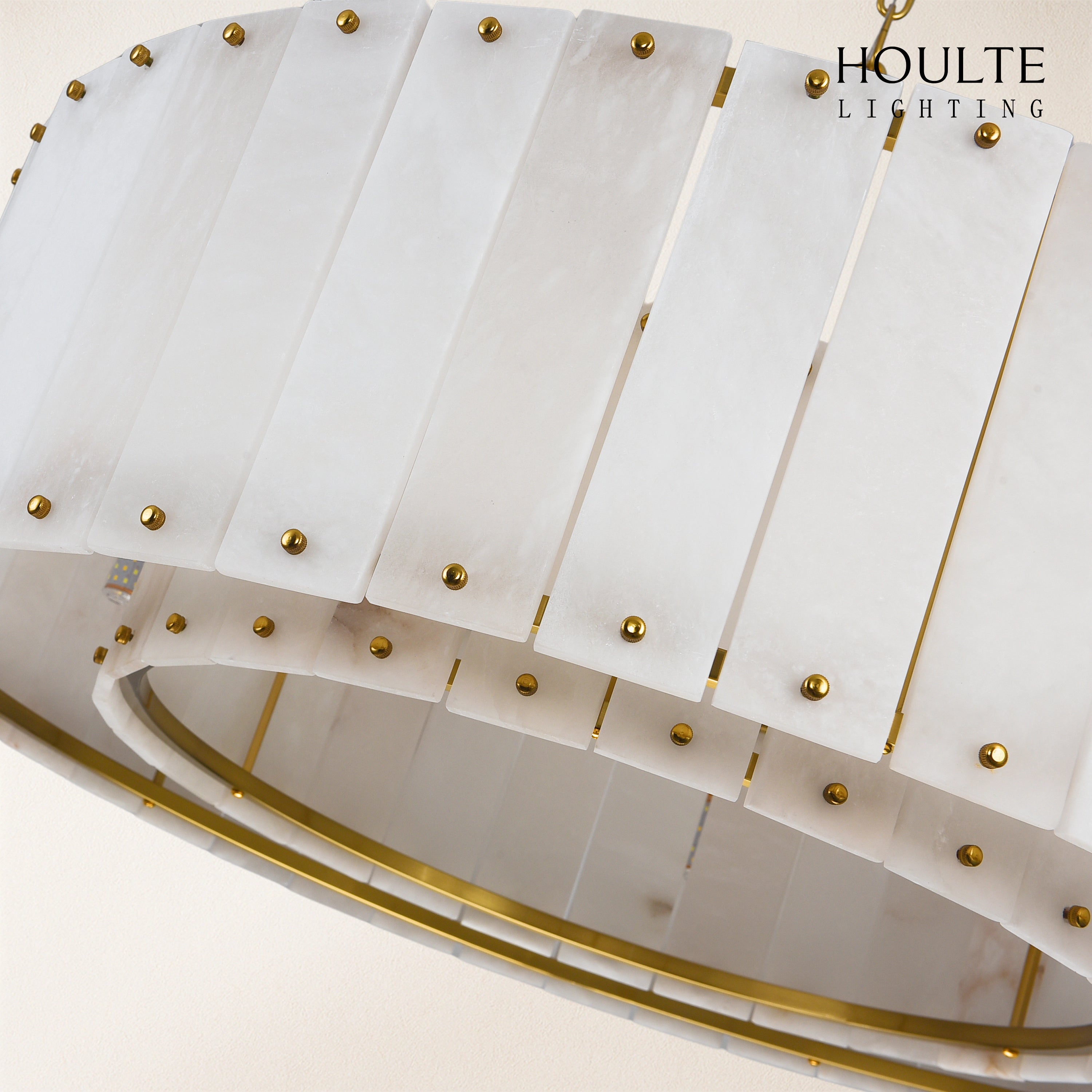 Nivislight Alabaster Round Chandelier 32"