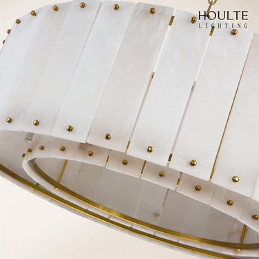 Nivislight Alabaster Round Chandelier 32"