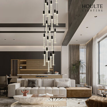 Nova Cascade Modern LED High Ceiling Chandelier 20"D