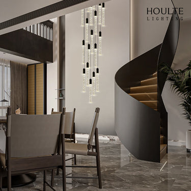 Nova Cascade Modern LED High Ceiling Chandelier 20"D