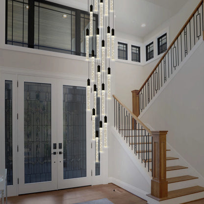 Nova Cascade Modern LED High Ceiling Chandelier 24"D