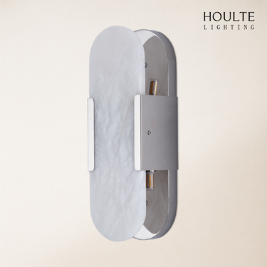 OpalEdge Alabaster Oval Wall Sconce 13.8"H