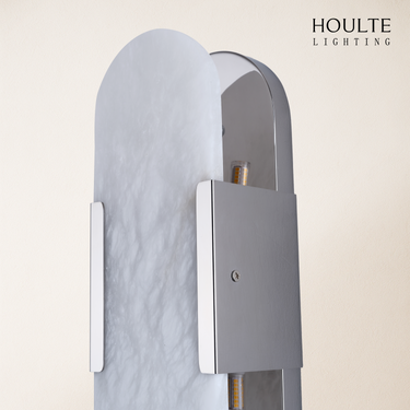 OpalEdge Alabaster Oval Wall Sconce 13.8"H