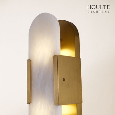 OpalEdge Alabaster Oval Wall Sconce 13.8"H