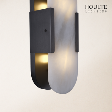 OpalEdge Alabaster Oval Wall Sconce 13.8"H