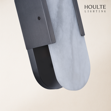 OpalEdge Alabaster Oval Wall Sconce 13.8"H