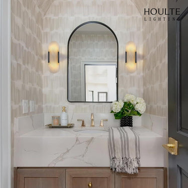 OpalEdge Alabaster Oval Wall Sconce 13.8"H