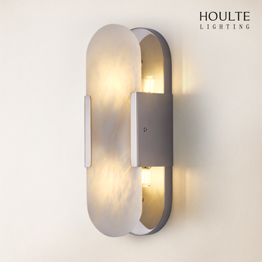 OpalEdge Alabaster Oval Wall Sconce 13.8"H