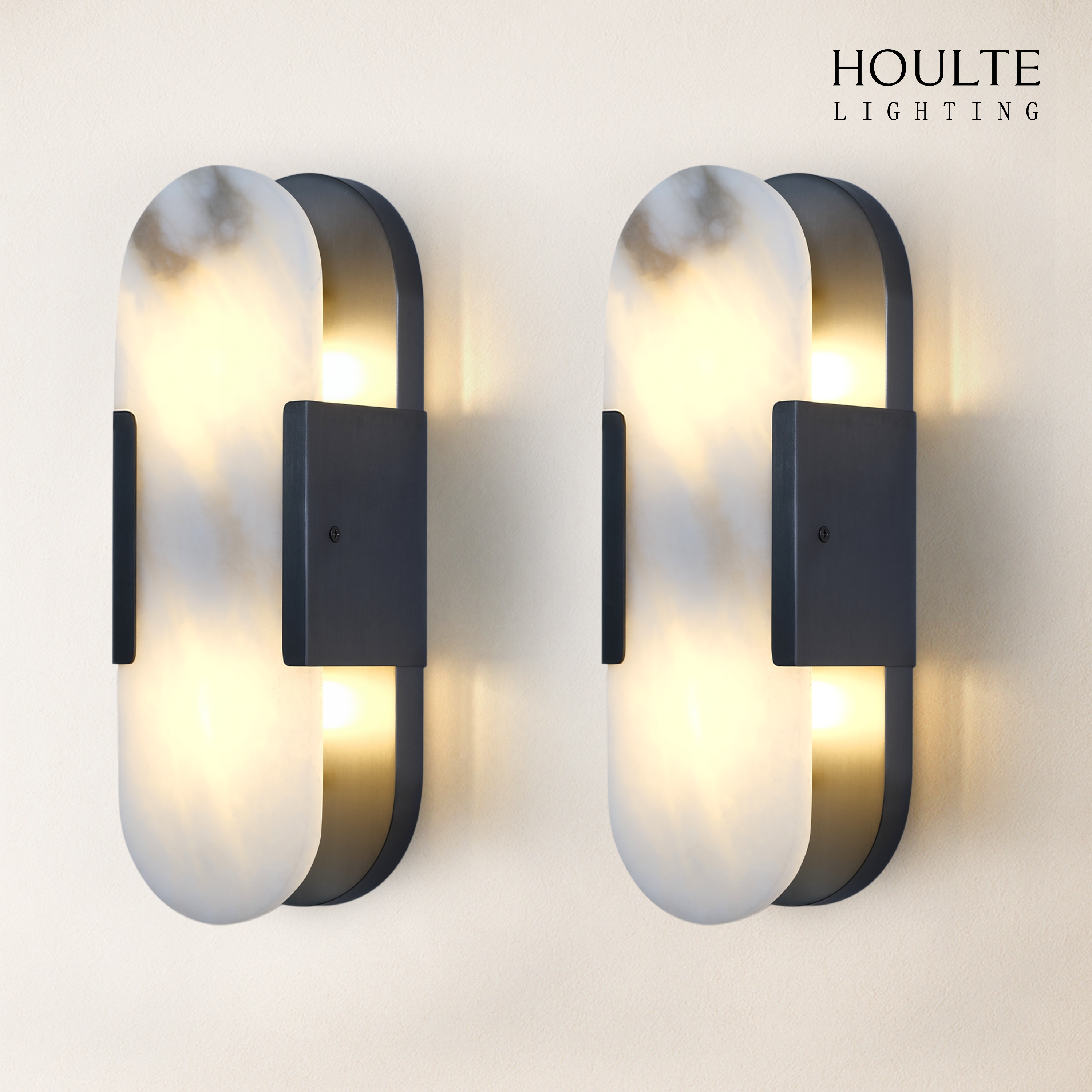 OpalEdge Alabaster Oval Wall Sconce 13.8"H